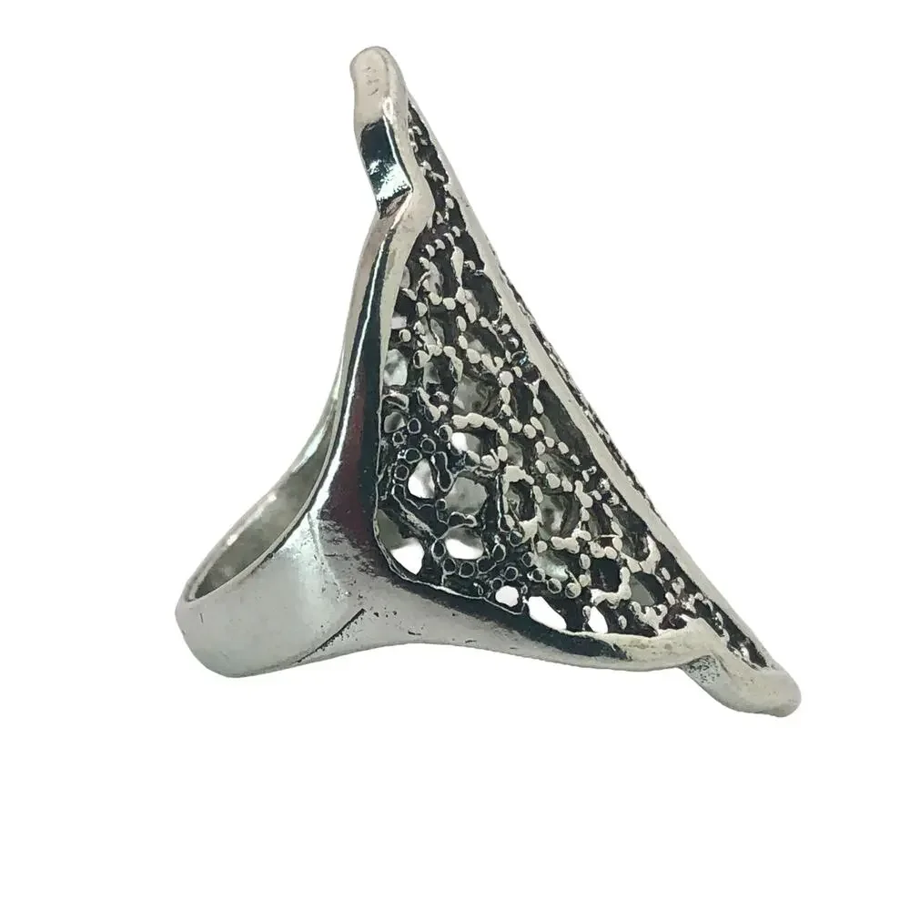 Silver Boho Ring - Size 6.5